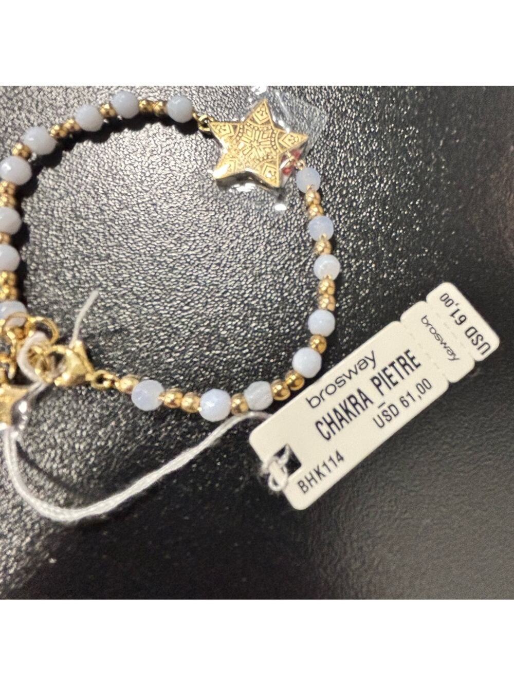 Brosway Chakra Pietre Bracelet with Gold Star and Blue Lace Agitate